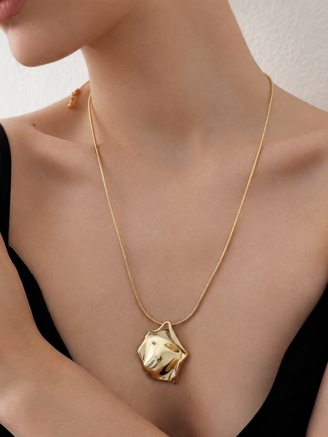 MUSELF Rose Petal Necklace — Copper Alloy, Affordable-Luxury Designer Style