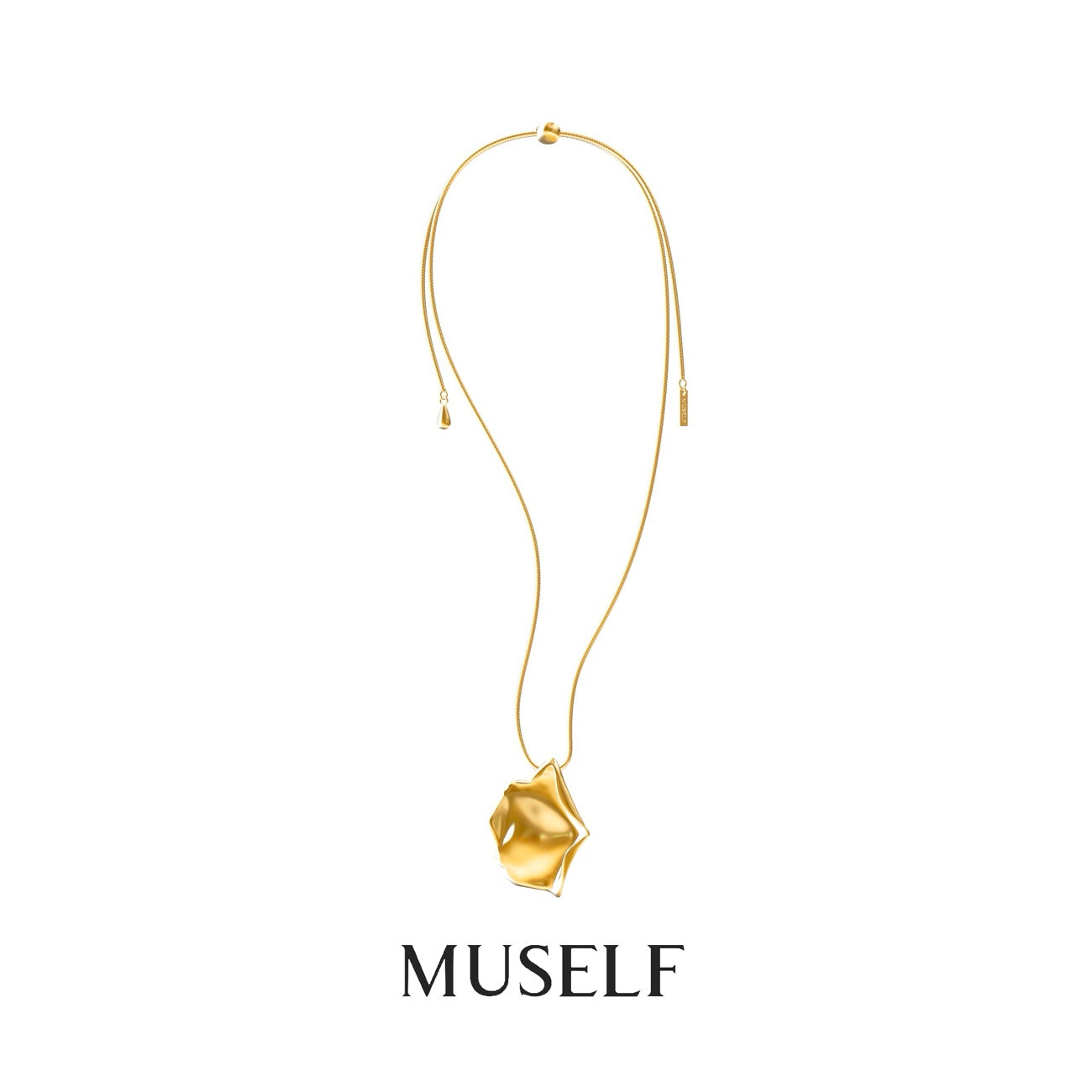 MUSELF Rose Petal Necklace — Copper Alloy, Affordable-Luxury Designer Style
