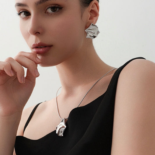 MUSELF Rose Petal Earrings — Copper Alloy, Affordable Luxury