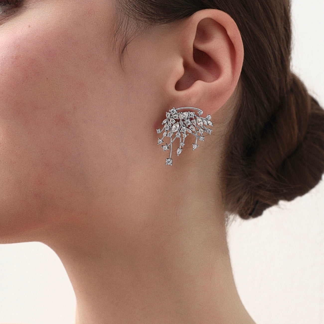 MUSELF Butterfly Earrings – Copper Alloy Earrings with Luxury Pavé Crystal Design